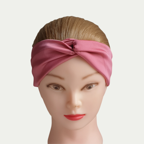 Coral Pink Satin Headband