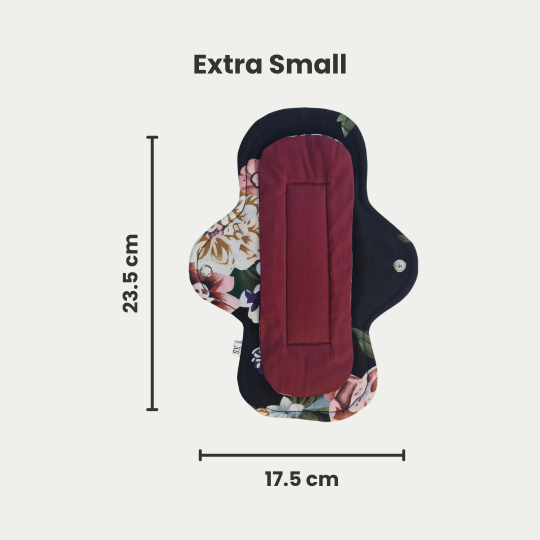 XS Womb Wellness Sanitary Pad Dimensions